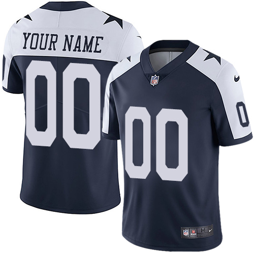 Men's Dallas Cowboys ACTIVE PLAYER Custom Navy Blue Thanksgiving Limited Stitched NFL Jersey